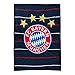 Produktbild Fleecedecke Stripes FC Bayern MÜNCHEN + gratis Aufkleber, Munich - Decke, Fleecedecke, Sofadecke, Kuscheldecke, Fleece Cozy Blanket, Manta de la