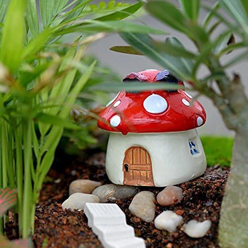 1Pcs Micro Mushroom Resin Crafts Mini Landscape House Doll House Fairy Garden