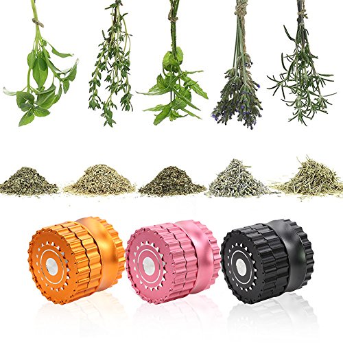 DCOU Neues Design Premium Grinder für Kräuter, Tabak und Kaffeebohnen 2.5 Zoll 63mm 4 Teile mit dreieckige sägezahnformige Klingen - 6