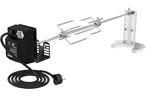 onlyfire BRK-6101 Universal Gas Grill Rotisserie Kit,Compatible with Most Gas Grills, BBQ Cooking Accessories for Grills - 4W Electric Motor for UK