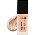 SOKU Fidelity Forever Liquid Buildable Coverage Foundation | With Shea Butter & Vitamin E | For All Skin Types | Satin Finish, Long-Lasting with a Silky Texture (Nutmeg-05) - 30ml