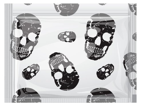 10pc Stink Sack 4"x3" Smell Proof Storage Bags - Skull Print