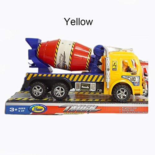ponny Cement Mixer Childrens Toy Trucks Pretend Construction Toys for 7 Year Old Boys (Yellow) ¡­