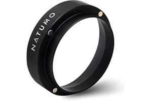 NATUMO – Siebträger Dosierring, Barista Zubehör, magnetischer Siebträger Trichter, Coffe Dosing Funnel (Schwarz, 58mm)