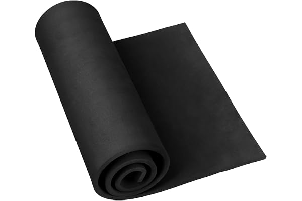 Do²ping Mousse EVA 10mm, 35.5 x 99cm Mousse EVA Noire, EVA Foam Cosplay haute densité 86kg/m3 pour projet de bricolage de costume (10mm Noir)