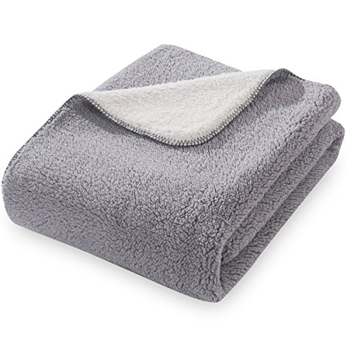 Winter Flower lovely Sherpa blanket, Soft Fuzzy Throws, Travel Size 130 x 150cm Single size, Microfi