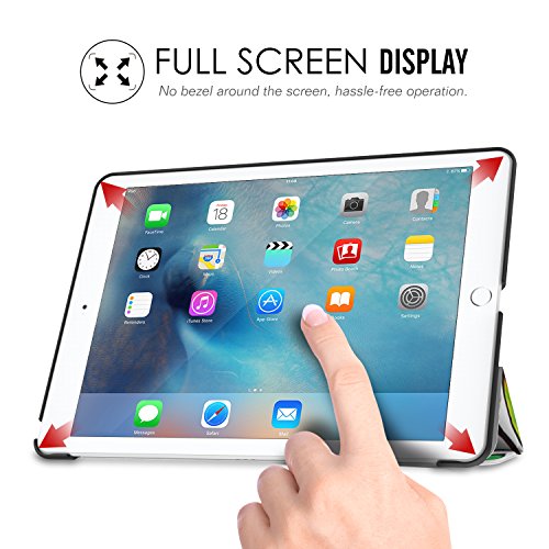 MoKo Hülle für iPad Pro 9.7 – Ultra Lightweight Slim PU Leder Tasche Schutzhülle Schale Smart Shell Case mit Auto Schlaf / Wach Funktion und Standfunktion für Apple iPad Pro 9.7 Zoll Tablet, Glück Baum - 4