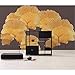 Produktbild WAHAZC Große Wandbilder Seide Tapete 3D Wandgemälde Art Deco Fototapete Ginkgo biloba einzigartiges sofa nahtlos Badezimmer Restaurant Bar Halle Wohnzimmer Flur Küche Büro Schlafzimmer