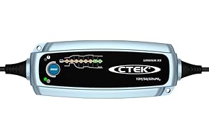 CTEK Lithium XS Cargador Batería 12V 5A, Cargador De Batería LiFePO4, Cargador Batería Litio, Cargador Inteligente Baterias, Cargador De Batería De Coche Y Mantenedor con Connect and Forget