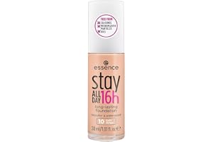 essence stay ALL DAY 16h long-lasting Foundation Nr. 10 hållbar (30ml) | Olje- och glanskontroll, Långvarig, Vattenfast, Färgkorrigerande, Matt finish, Omedelbart resultat, Soft focus, Foundation