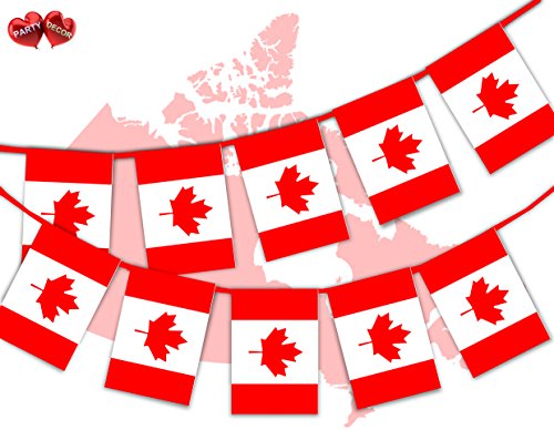 Canada Full Flag Patriotic Themed Bunting Banner 12 Rectangular flags for guaranteed simply stylish party National Royal decoration by PARTY DECOR Canada Full Flag Patriotic Themed Bunting Banner 12 Rectangular flags for guaranteed simply stylish party National Royal decoration by PARTY DECOR