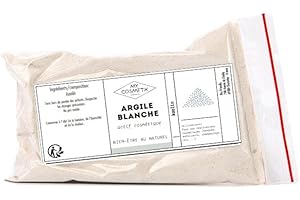 MY COSMETIK MyCosmetik - Argile blanche - Certifiée Ecocert COSMOS NATURAL - 100% d'origine naturelle - Qualité cosmétique - Douce | Fabriqué en France - 100 g