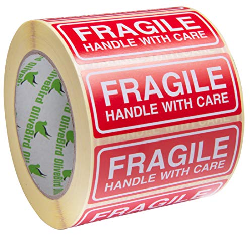 250 Adhesivos Fragile Handle With Care Adhesivos 90x35mm