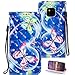 Produktbild Hülle für Huawei Mate 20 Pro, Cover Brieftasche Case mit KunstLeder Geschäftshülle Flip Wallet Schutz-Hülle mit Kartenfach Karten Geldklammer Hülle Etui im 3D Paint Muster für Huawei Mate 20 Pro
