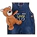 ZOEREA Baby Boy Girl Dungarees Jeans Jumpsuit Bear Animal Theme Overalls Jumpsuit Boys Jean Clothing Children Toddler Blue