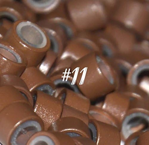 Silicone Micro rings, 4mm, 4.5mm, 5mm, 500 pieces (4.5mm, light brown)