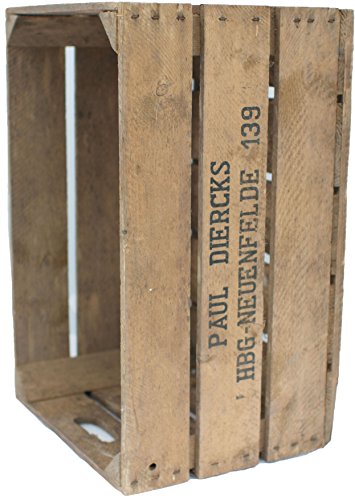 Original Obstkiste „Elfriede“ aus dem Alten Land – Stiege Weinkiste Natur 54x35x30 cm (LxBxH) - 3