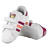Anti-Rutsch-Sohle ADIDAS ORIGINALS SUPERSTAR 2 CRIB BABY SNEAKER KRABBEL SCHUHE WEISS ROSA PINK, Schuhgröße:EUR 18;Farbe:Weiß