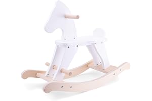 New Classic Toys 11146 - Wooden Rocking Horse - White