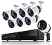Produktbild ELEC Surveillance System, 1080N 8CH-8CAM HD 2000TVL CCTV In & Outdoor Home Video Sicherheit Kamera System DVR Kit mit 8pcs Wetterfestes 65ft Nachtsicht Bullet Cameras Fernzugriff [keine Festplatte]