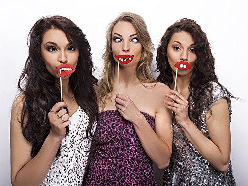 Täfelchen Lippen und Zähne Photo Booth Props Party Hochzeit Verkleidung Fotobox - 2