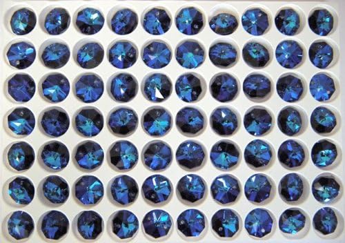 Chandelier Crystals 70 x 14mm Bermuda Blue Coated For Ceiling Light Lamp Jewellery , Hanging Or Any Types Of Project