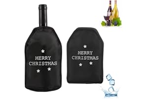 COLDCHILL Funda para vino de hielo, enfriador de vino de hielo, enfriador de vino, enfriador de botellas de vino para champán rojo y blanco o espumoso, soporte de refrigeración de gel, soporte de refrigeración