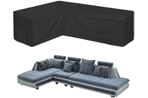 BOSKING Patio Furniture Sectional Couch Cover Waterproof 420D Oxford L Shaped Garden Rattan Corner Sofa Furniture Protector Covers for Outdoor Indoor Veranda