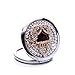 Imported Round Shape Rhinestone Beaded Makeup Compact Purse Mirror - Handbag Pattern RS.505.00