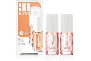BELWEDER - Smalto Amaro Unghie Bambini 2 x 7,5 ml - Smalto Amaro per non Mangiarsi le Unghie - Smalti per Unghie Gusto Amaro 48 Ore - Smalto Trasparente Unghie Deterrente e Protegge