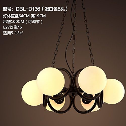Industrial Vintage Pendant Light Magic Bean Chandelier Ceiling Lighting Pendant Lamp E27 Base restaurant Cafe Hotel creative personality iron Chandelier Ceiling Lighting Pendant Lamp E27 Base s Nordic post-modern Chandelier Ceiling Lighting Pendant Lamp E27 Base s round 6 head elements protein color