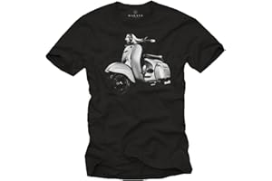 MAKAYA Tee Shirt Vintage Scooter 125 Special - Retro Motard Cadeau Motorcyclist Accessoires Moto