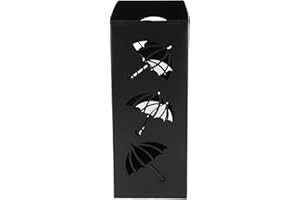 ‎FABATER Metalowy Stojak na Parasole, Kompaktowa Konstrukcja, Prosty, Kwadratowy Uchwyt na Parasole do Użytku w Domu, Przedpokoju, Biurze, Hotelu i Supermarkecie