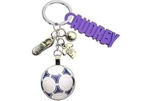 PUBLISIT Porte-Clés Foot Personnalisable, Football, Ballon + Crampons, avec Votre Texte, Couleur au Choix, Cadeau Foot, pour Les Amateurs de Football, Supporters, Joueurs, Sportifs