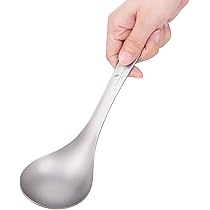 Cucchiaio Da Portata In Titanio 19.6cm - Pagaia Per Riso Da Campeggio, Ultra Leggero E Durevole - Foto 6