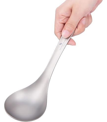 Boundless Voyage Titan-Kaffeelöffel, 7,6 Zoll (ca. 19 Cm) Lang, Aus 99,8% Titan, Für Kaffee, Cocktails & Desserts