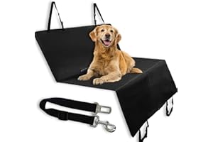 Northcamp Funda Coche Perro Impermeable y Resistente Que Incluye Cinturon Seguro para Perro - Protector para Perros para el Asiento Trasero Universal Que se Puede Utilizar Tambien para Maletero