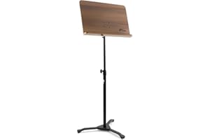 TIGER MUS35-PRO Wooden Top Orchestral Sheet Music Stand with All Metal Professional Sturdy Base - Ideal for Schools, Orchestras and Churches