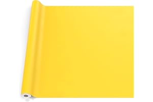 ANRO Nappe en Toile cirée, Lavable, pour Table de Jardin, extérieur et intérieur, Bord coupé, Jaune, 240 x 140 cm