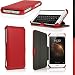 Produktbild igadgitz u4335 Folio PU Leder Handy Case Cover für Huawei G8 mit Displayschutzfolie – Rot