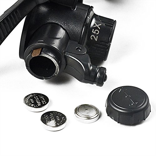 Starcrafter 10  x 15  x 20  x 25  x Gafas de ojo de lupa lupa LED de joyero para reparaci  n de relojes