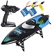 Produktbild SGILE Ferngesteuertes Boot für Pool & Outdoor, 25 KM/H RC Rennboot mit 180º Flip Reset, 2,4 Ghz High Speed RC Boote Racing Boot für Erwachsene Jungen Mädchen Geschenk
