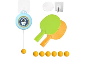 KUWUNG Tischtennis Trainer Set, Indoor Tischtennis zum Aufhängen, Hängendes Tischtennis Trainingsgerät für Kinder, Verstellbarer Tischtennis Trainer zum Aufhängen, Kreatives Hänge Tischtennis