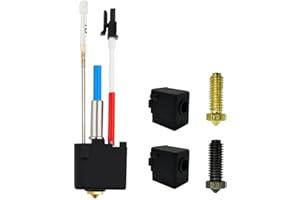 HzdaDeve Kit de extrusora de cabezal de impresión Hotend Hot End con cubierta de bloque de calefacción de 2PK y boquillas endurecidas de acero inoxidable 2PK para Anycubic Kobra 2/Kobra 2 Neo/Kobra 2