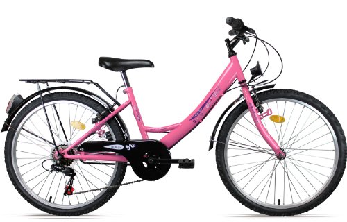 Bergsteiger Kinderfahrrad 24 Zoll Little Girl, geeignet für 8 - 11 Jahre, Shimano 6 Gang, Dynamolicht