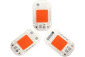 WANGCL 3 STÜCKE 50 W Vollspektrum-LED-Wachstumslicht AC 220 V LED-Lichtquelle Chip für Zimmerpflanzen, Gemüse und Blüte - Wellenband 380-840 nm