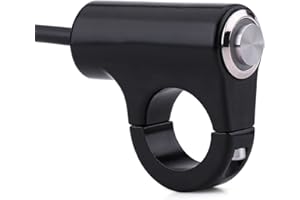 AKOZON Interruttore Manubrio Moto Pulsante Fari Interruttore di Montaggio ON/OFF dei Fari Fendinebbia dei Freni a Pulsante Interruttore(Pulsante autobloccante con luce)