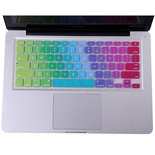 MacBook Tastatur Cover, ttrees Silikon Tastatur Haut umfasst die Colorful Aufkleber Protector (US Layout) für MacBook Pro 33 cm 38,1 cm 43,2 cm (mit oder ohne Retina Display) und MacBook Air 33 cm Laptops - 6