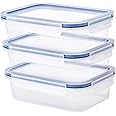 Ikea TSSP Food container with lid, rectangular plastic 1.0 l (Pack of 3)