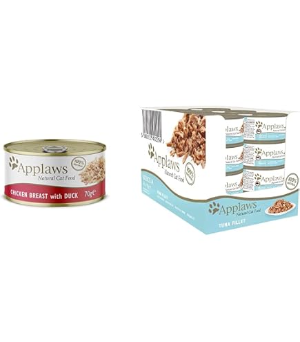 Applaws Nassfutter Für Katzen – Multipack Huhn & Fisch In Gelee, 12 X 70 G Dosen (insgesamt 48 Dosen)